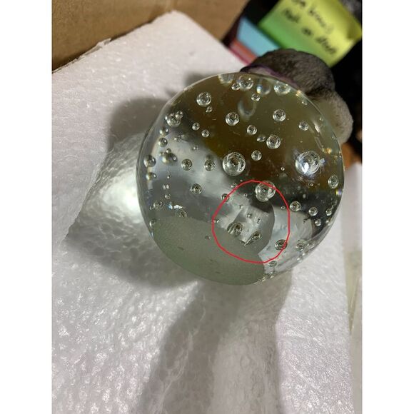 Majestic Wolf LED Light Crystal Ball Statue Pagan Wicca Pentacle - Picture 5 of 6